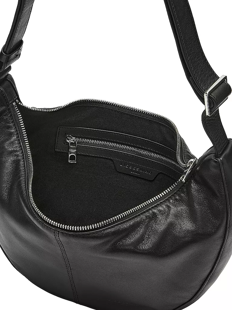 LIEBESKIND BERLIN | Ledertasche - Hobo Bag MOON Small | schwarz