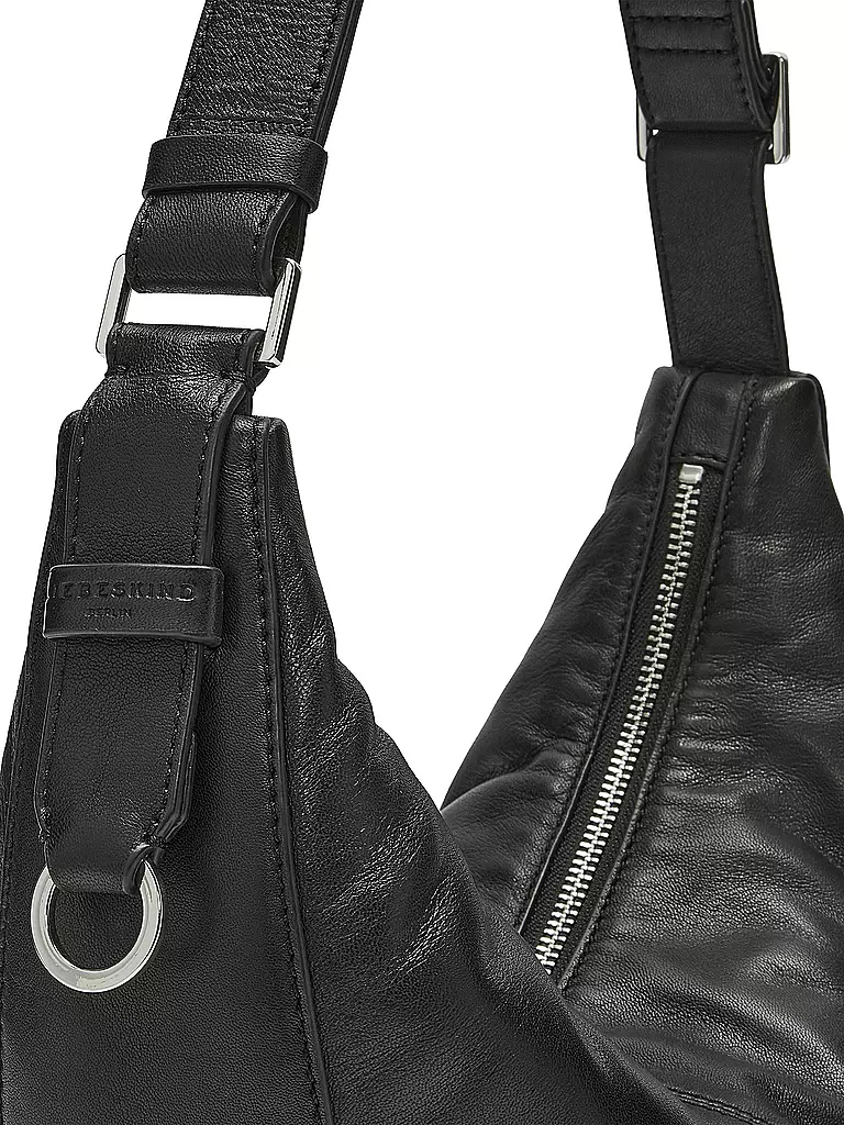 LIEBESKIND BERLIN | Ledertasche - Hobo Bag MOON Small | schwarz