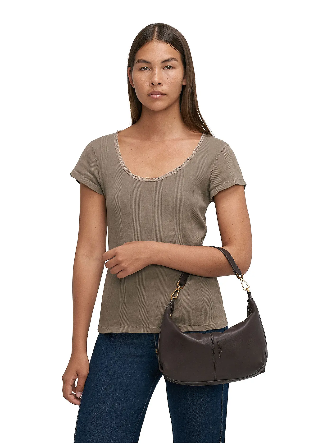 LIEBESKIND BERLIN | Ledertasche - Hobo Bag PARIS Small | braun