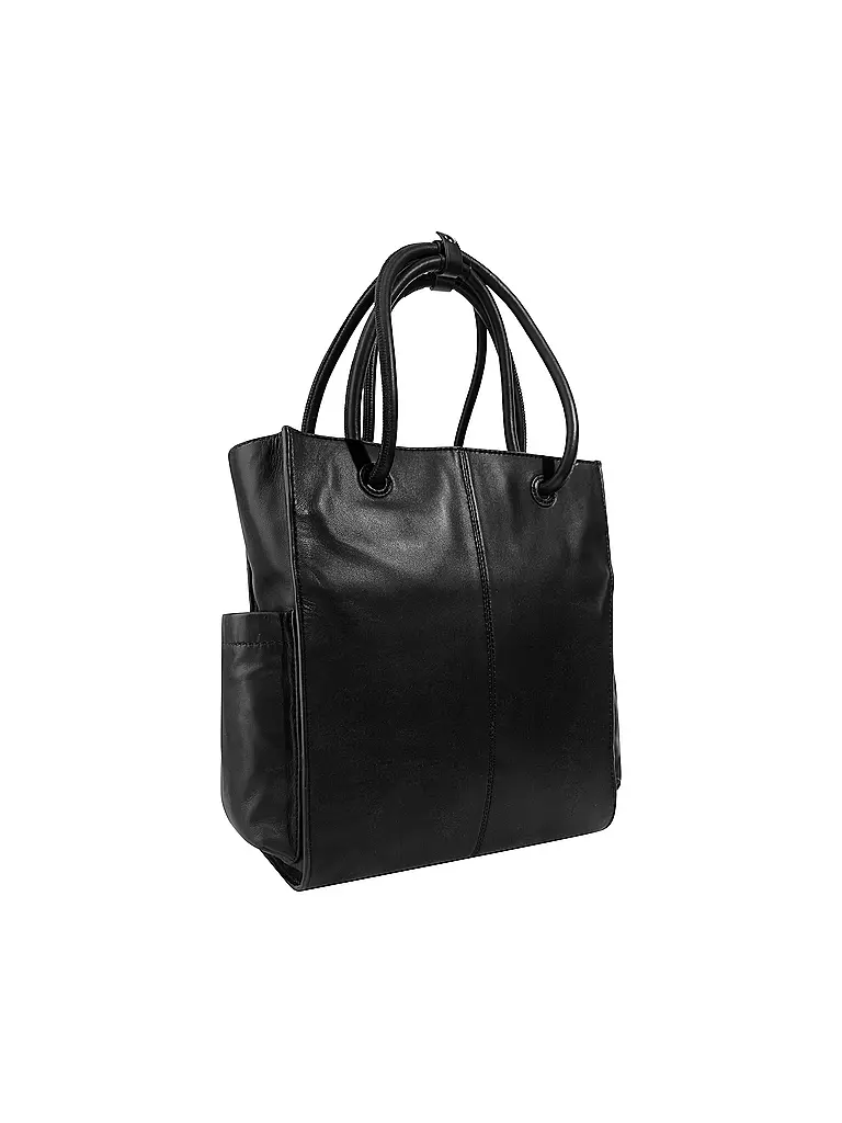 LIEBESKIND BERLIN | Ledertasche - Shopper "Drawstring" M | schwarz