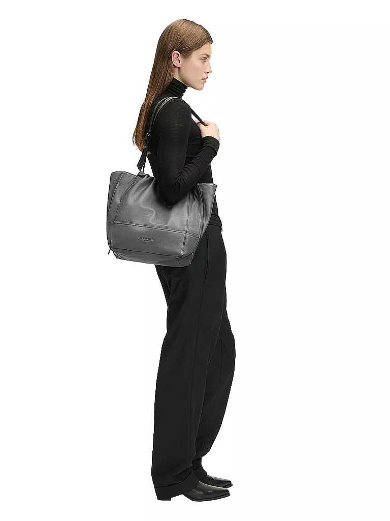 LIEBESKIND BERLIN | Ledertasche - Shopper LOU Medium  | grau