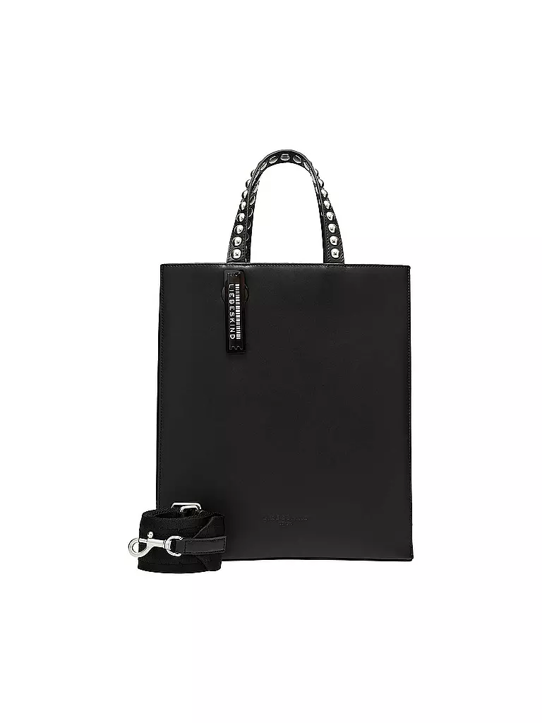 LIEBESKIND BERLIN | Ledertasche - Tote Bag PAPERBAG Medium | schwarz