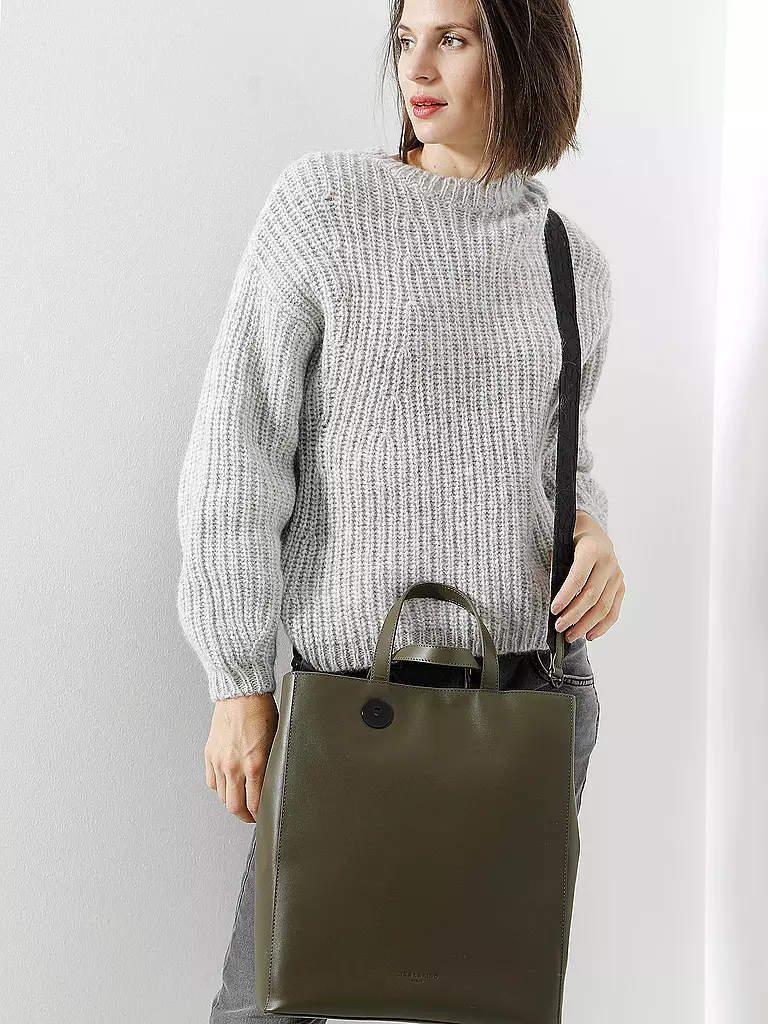 LIEBESKIND BERLIN | Ledertasche Shopper Paper Bag M | grün