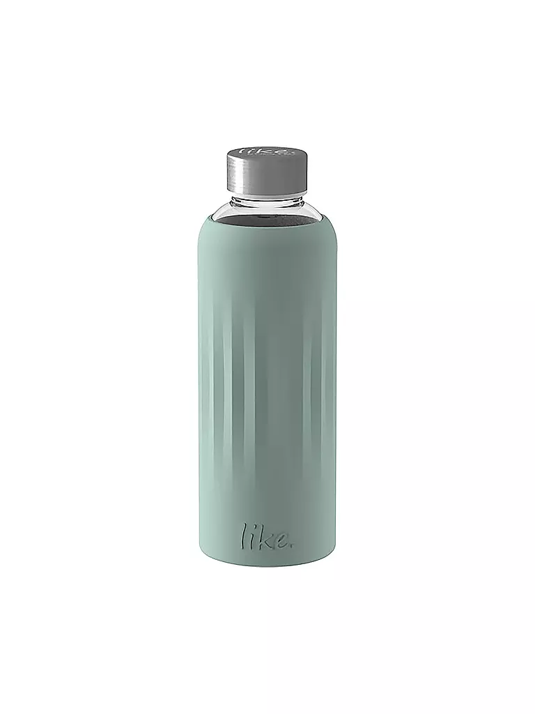 LIKE BY VILLEROY & BOCH | ToGo&ToStay Glas-Flasche, 0,5l, mit Silikonmantel, mintgrün | türkis