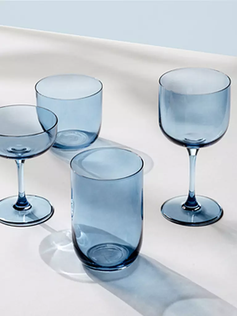 LIKE BY VILLEROY & BOCH | Wasserglas 2er Set LIKE GLASS 280ml Ice | hellblau