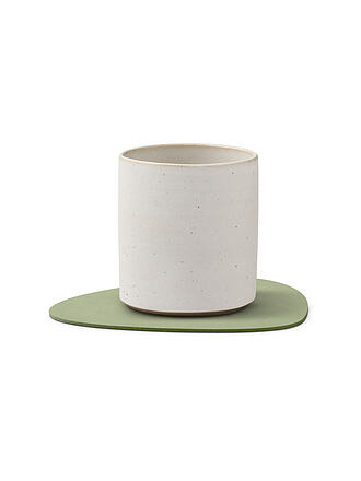 LIND DNA |  Glasuntersetzer 11x13cm CORDUROY OVAL Olive Green 