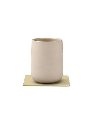 LIND DNA |  Glasuntersetzer 10x10cm CORDUROY ECKIG Lemon Sorbet 