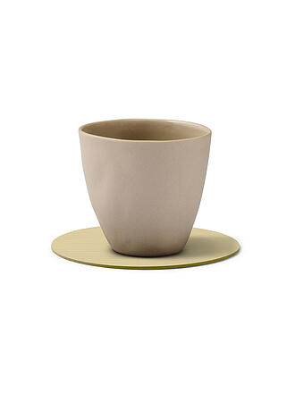 LIND DNA |  Glasuntersetzer 10cm CORDUROY RUND Lemon Sorbet