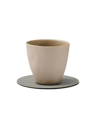 LIND DNA |  Glasuntersetzer 10cm CORDUROY RUND Light Grey