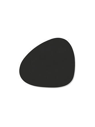 LIND DNA | Leder-Untersetzer oval NUPO 11x13cm Black Ink 