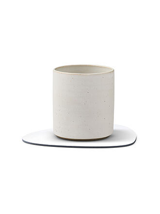 LIND DNA | Leder-Untersetzer oval NUPO 11x13cm Pure White