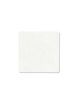 LIND DNA | Leder-Untersetzer eckig NUPO 10x10cm Pure White