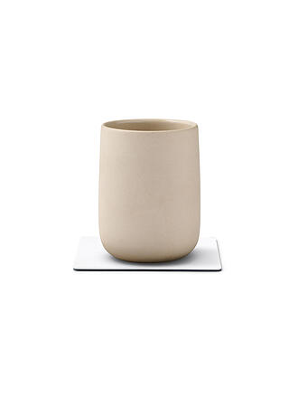 LIND DNA | Leder-Untersetzer eckig NUPO 10x10cm Pure White