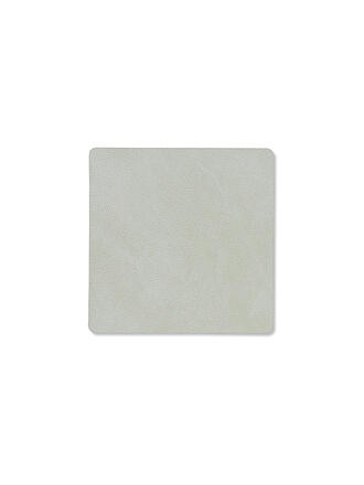 LIND DNA | Leder-Untersetzer eckig NUPO 10x10cm Metallic