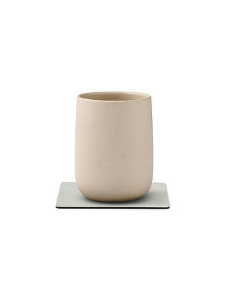 LIND DNA | Leder-Untersetzer eckig NUPO 10x10cm Metallic