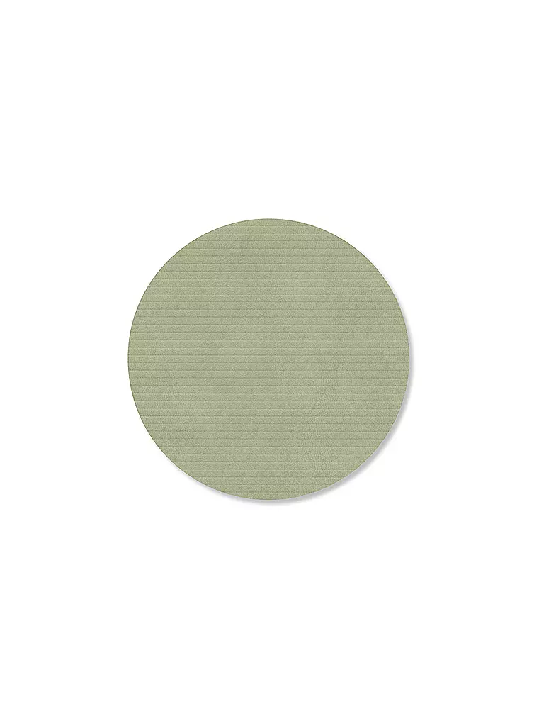 LIND DNA |  Glasuntersetzer 10cm CORDUROY RUND Olive Green  | olive