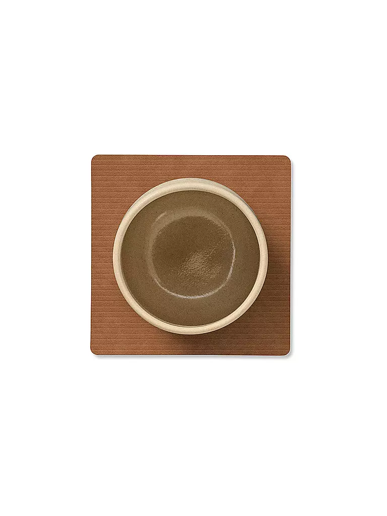 LIND DNA |  Glasuntersetzer 10x10cm CORDUROY ECKIG Nature | braun