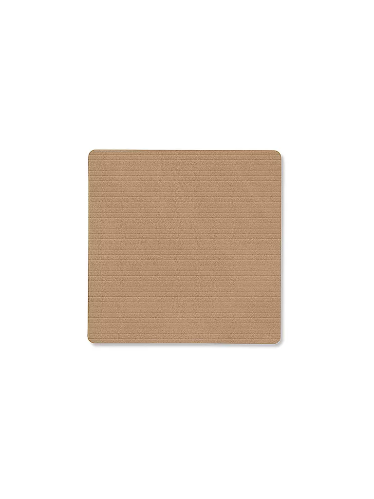 LIND DNA |  Glasuntersetzer 10x10cm CORDUROY ECKIG Nougat  | camel