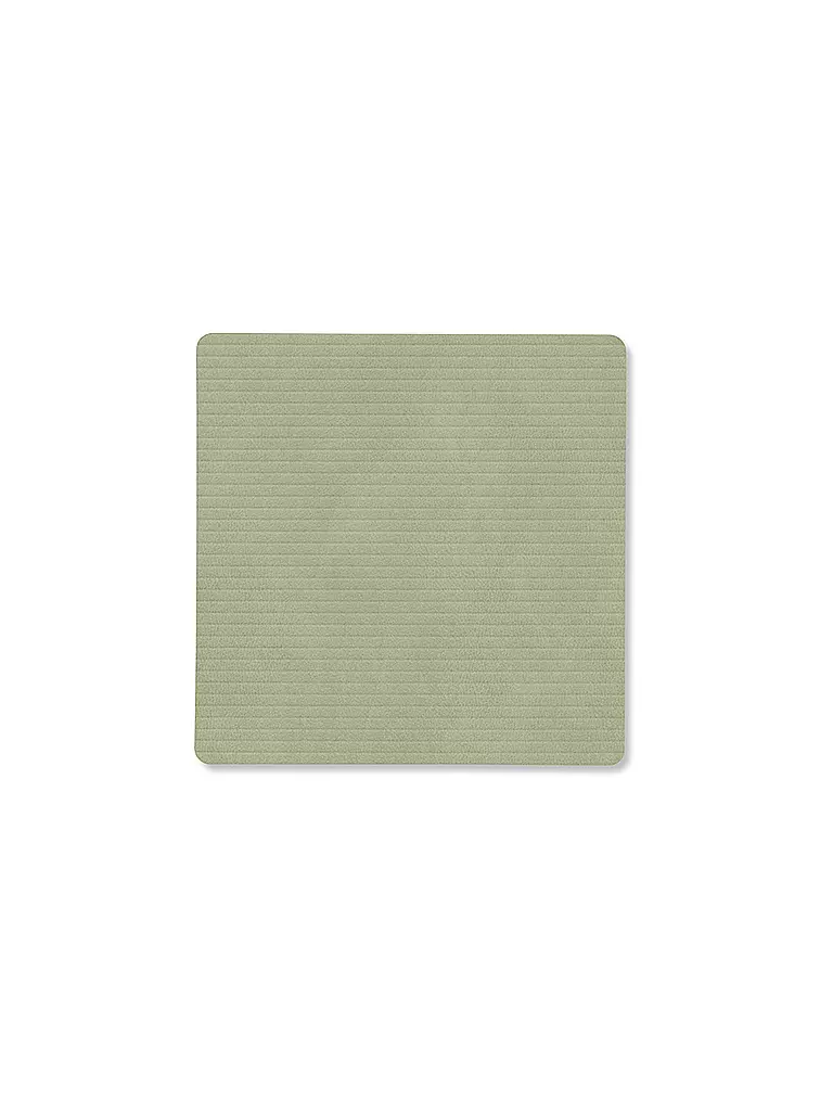 LIND DNA |  Glasuntersetzer 10x10cm CORDUROY ECKIG Olive Green  | olive