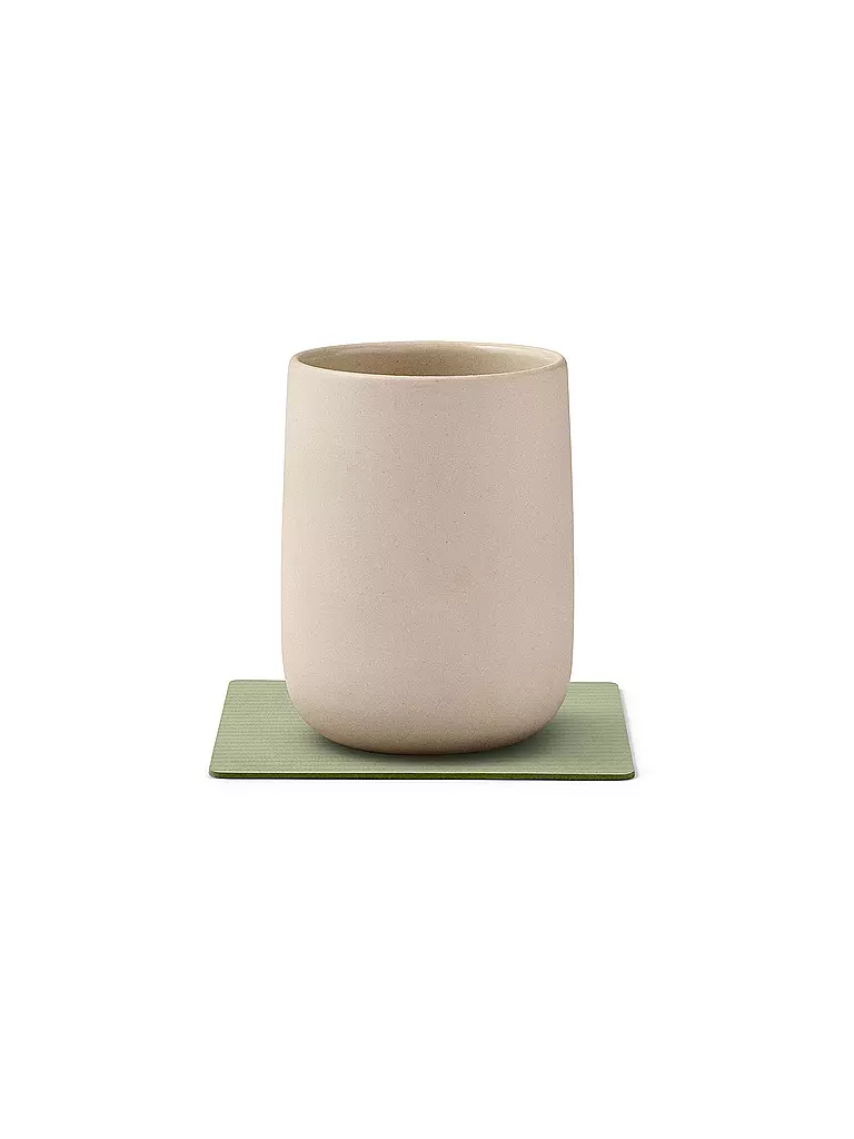 LIND DNA |  Glasuntersetzer 10x10cm CORDUROY ECKIG Olive Green  | olive