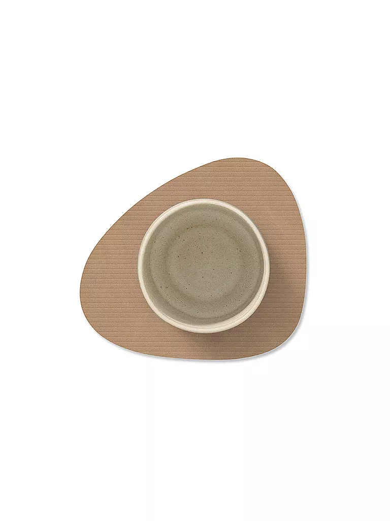 LIND DNA |  Glasuntersetzer 11x13cm CORDUROY OVAL Nougat | camel