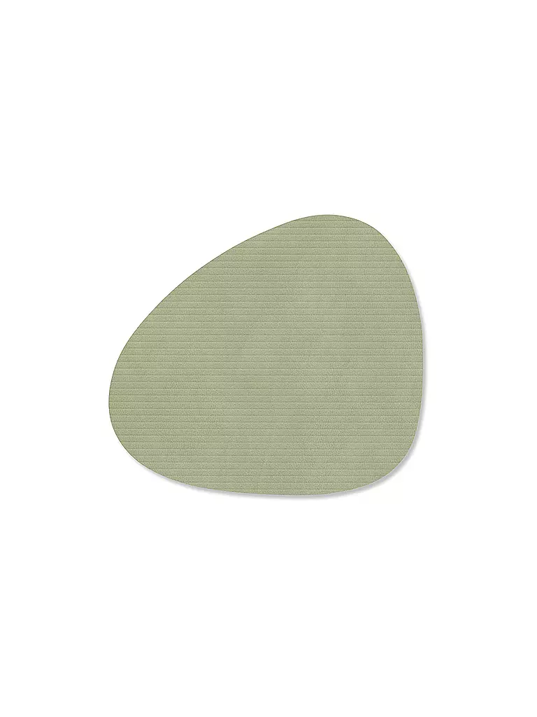 LIND DNA |  Glasuntersetzer 11x13cm CORDUROY OVAL Olive Green  | olive