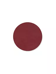 LIND DNA | Leder-Untersetzer rund Nupo 10cm Antracite | rot