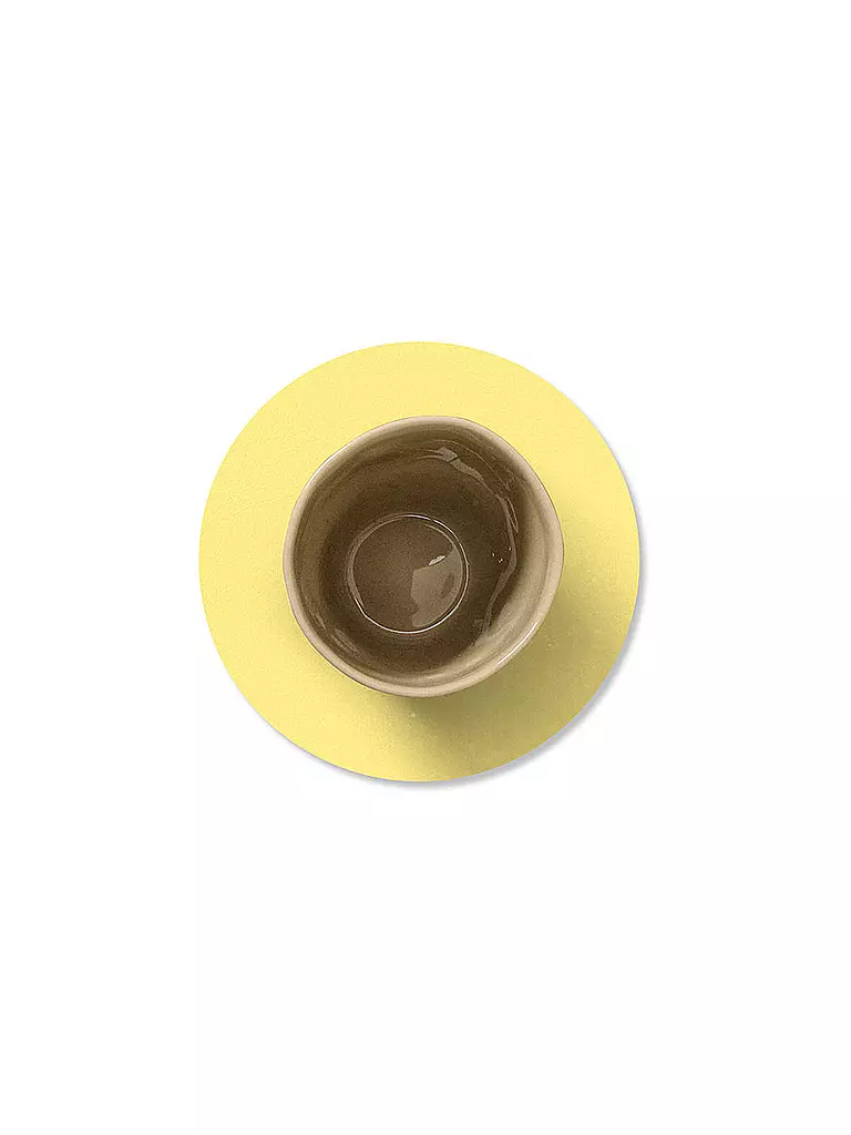 LIND DNA | Glasuntersetzer 10cm CIRCLE Yellow | rot