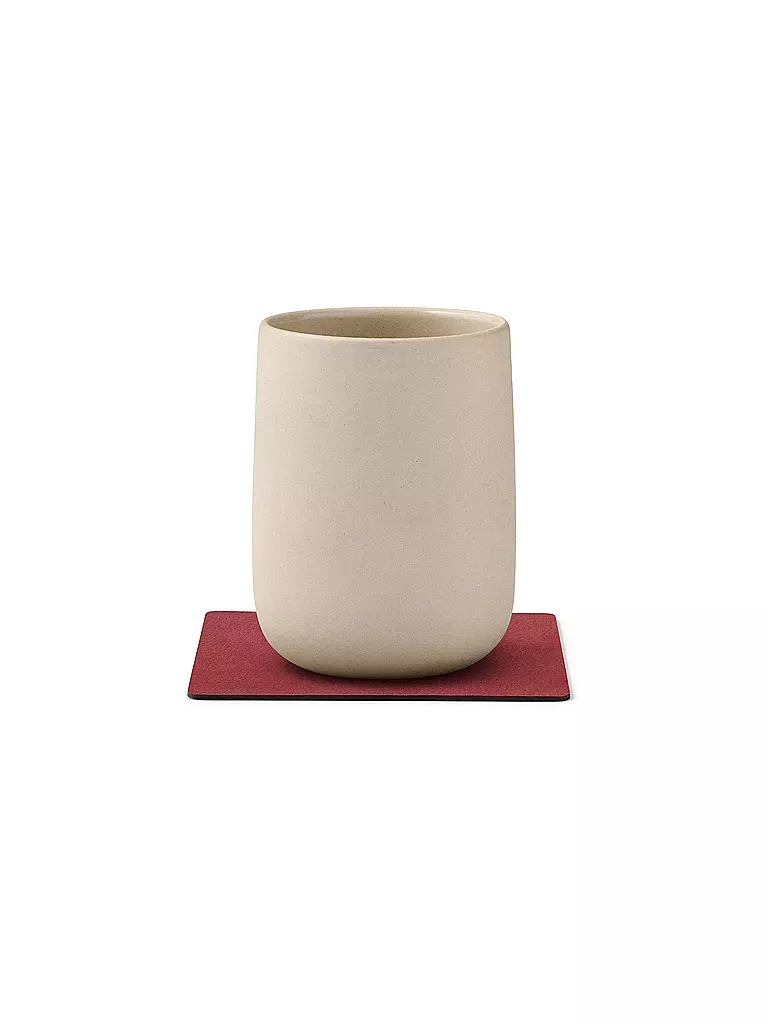 LIND DNA | Glasuntersetzer 10x10cm SQAURE  Red | rot