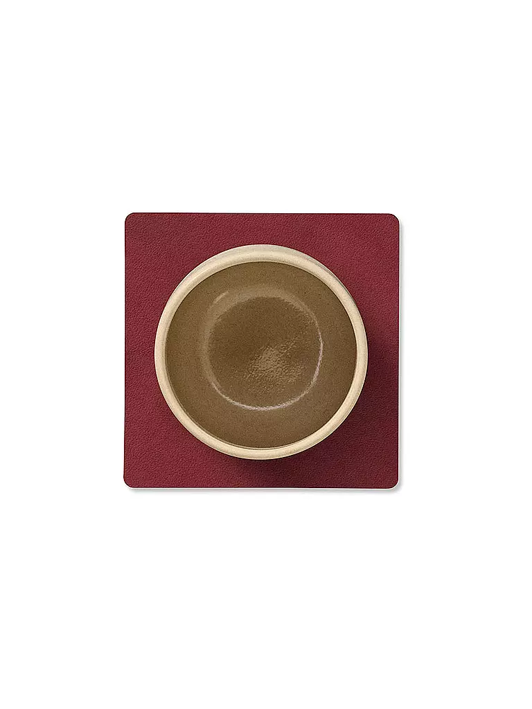 LIND DNA | Glasuntersetzer 10x10cm SQAURE  Red | gelb