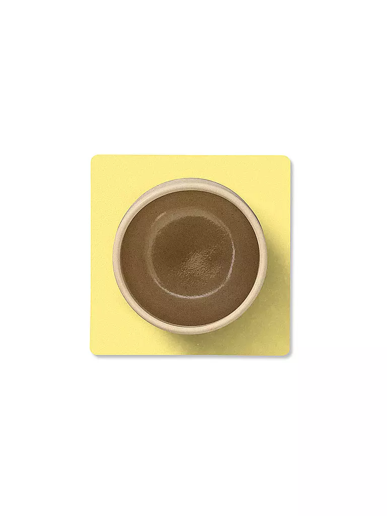 LIND DNA | Glasuntersetzer 10x10cm SQAURE  Yellow  | gelb