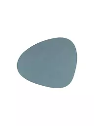 LIND DNA | Leder-Platzset "Nupo" oval 37x44cm | hellblau