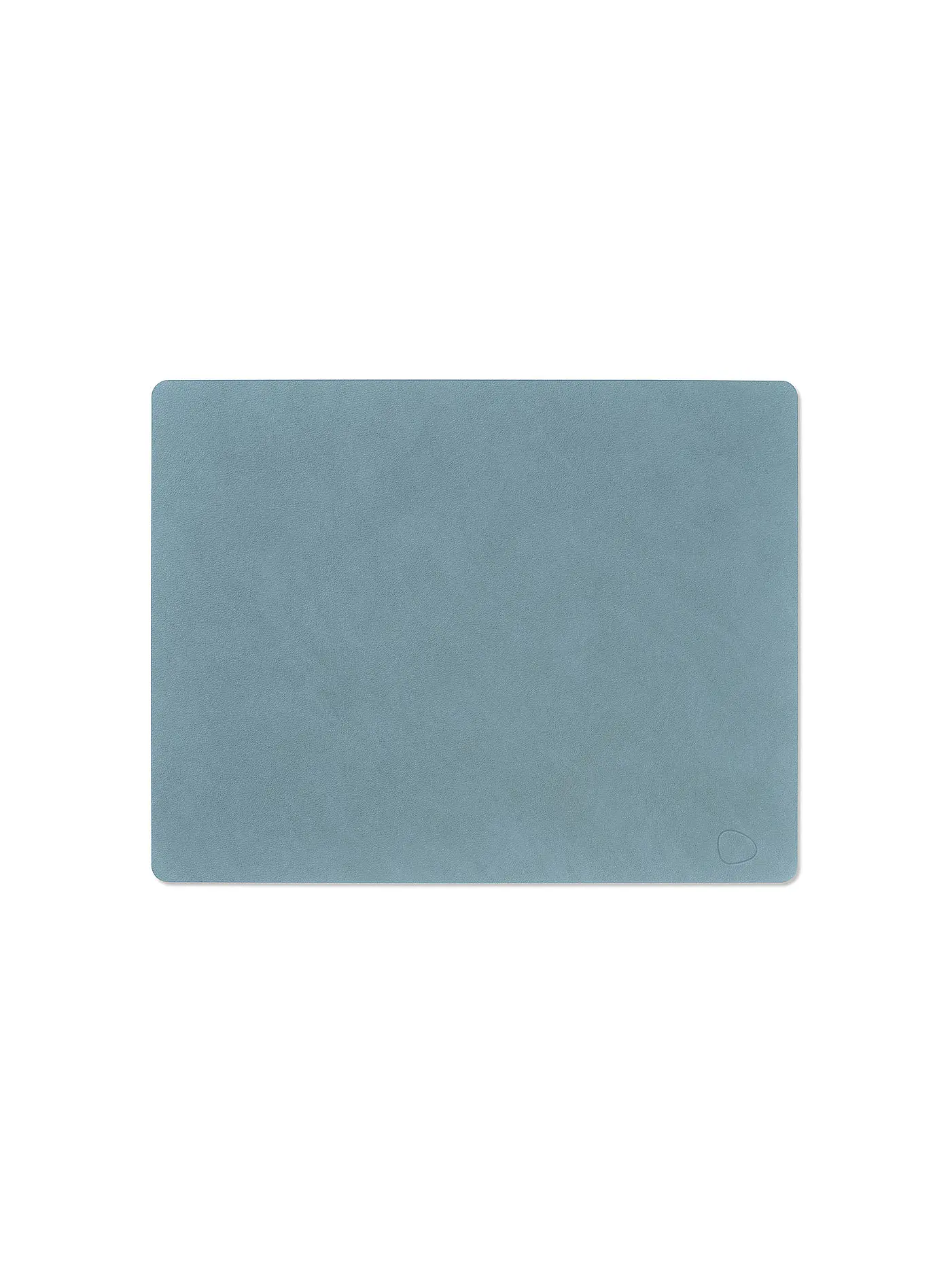LIND DNA | Leder-Platzset "Nupo" eckig 35x45cm | hellblau
