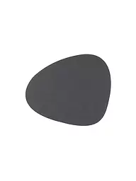 LIND DNA | Leder-Platzset "Nupo" oval 37x44cm | grau