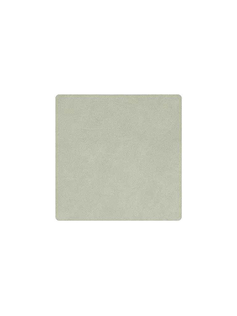 LIND DNA | Leder-Untersetzer eckig 10x10cm Olive Green | olive