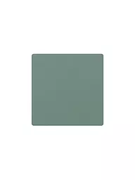 LIND DNA | Leder-Untersetzer eckig 10x10cm Olive Green | hellgrün