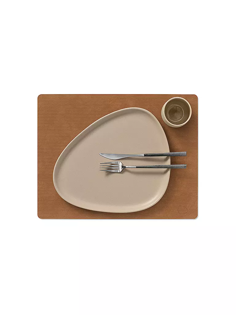 LIND DNA | Tischset 35x45cm CORDUROY ECKIG Nature | braun