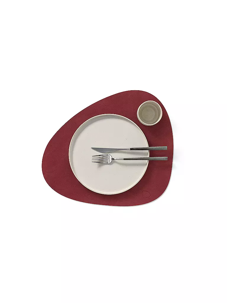 LIND DNA | Tischset 37x44cm CURVE Nupo Oval Red  | rot