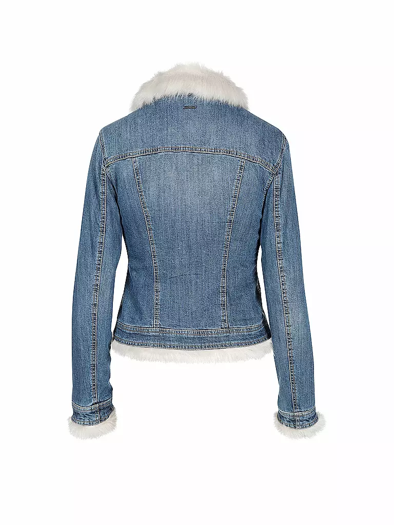 LIU JO | Jeansjacke in Felloptik | 
