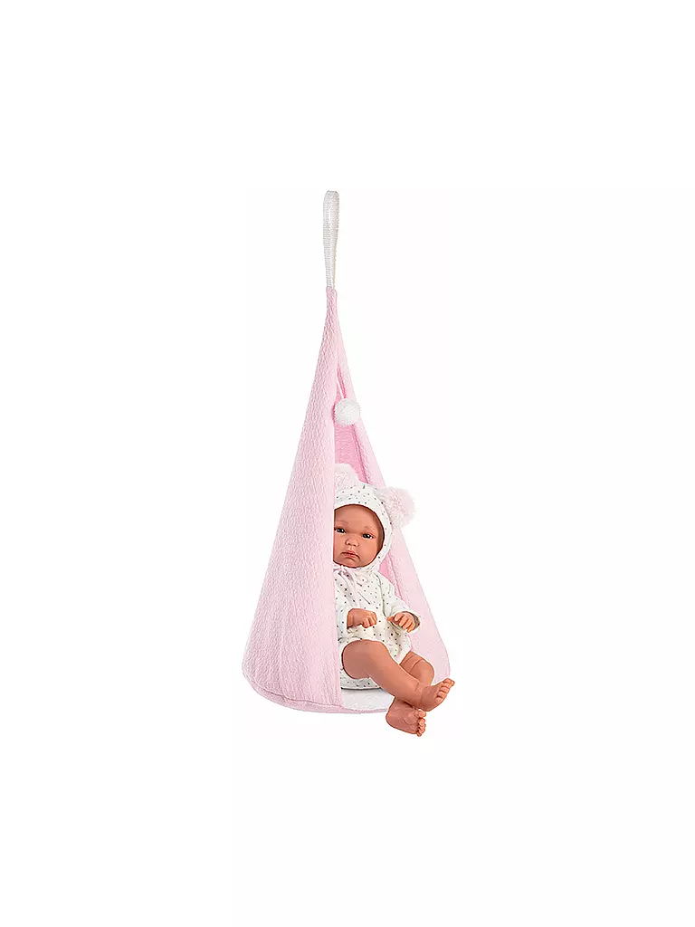 LLORENS | Babypuppe mit Schaukelzelt rosa 35cm | keine Farbe