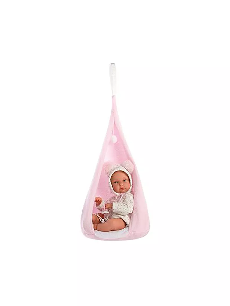 LLORENS | Babypuppe mit Schaukelzelt rosa 35cm | rosa
