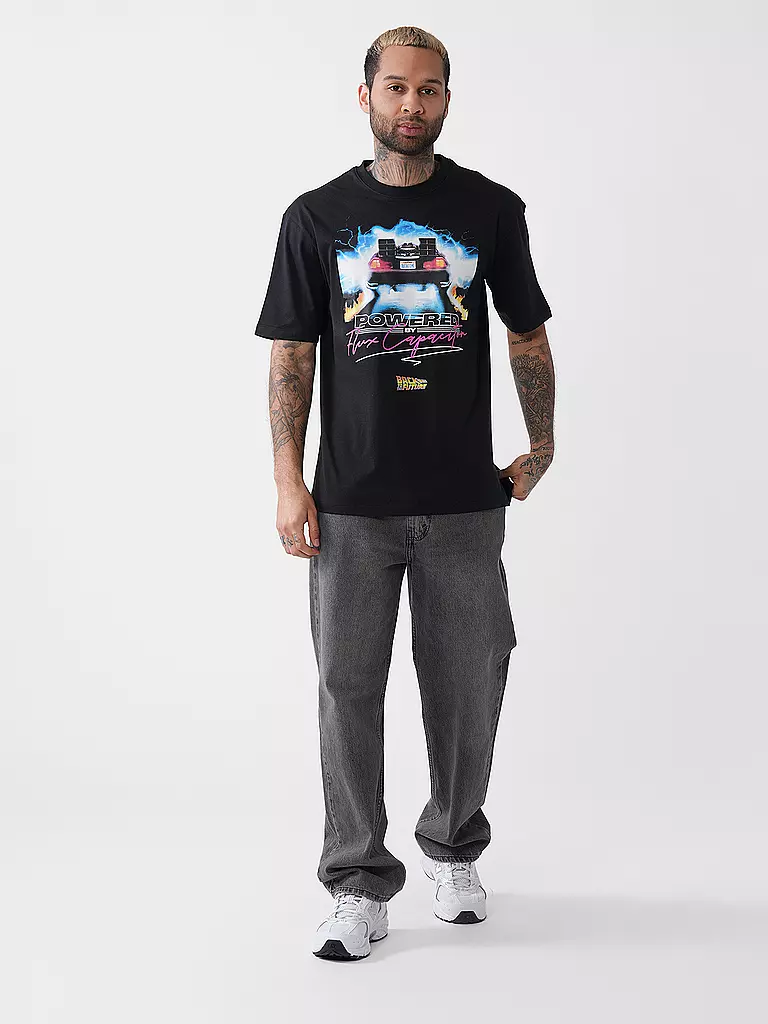 LMTD | T-Shirt NLMFIDAS BACKTOTHEFUTURE | schwarz