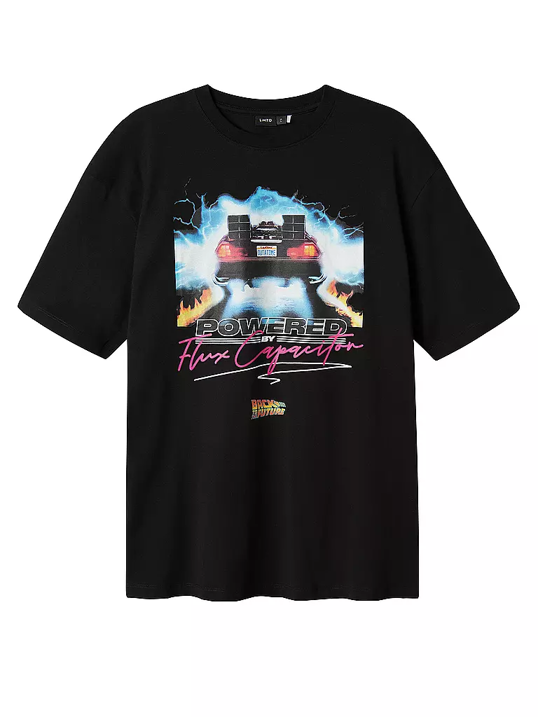 LMTD | T-Shirt NLMFIDAS BACKTOTHEFUTURE | schwarz