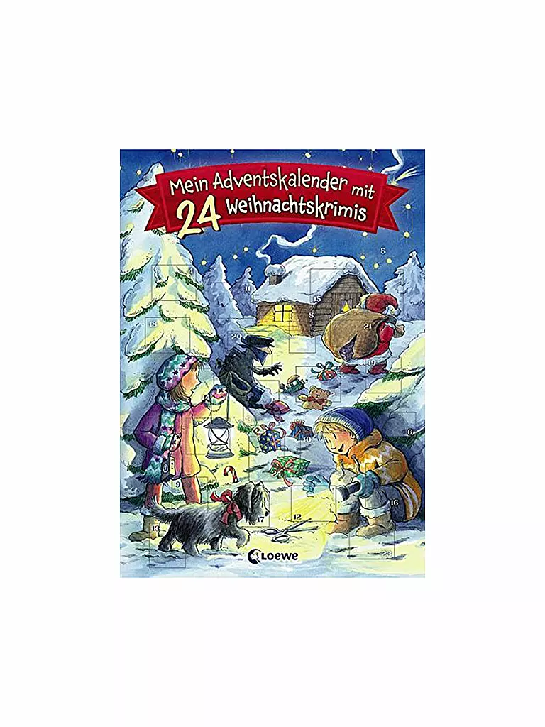 LOEWE VERLAG | Buch - Mein Adventskalender mit 24 Weihnachtskrimis (Taschenbuch) | transparent