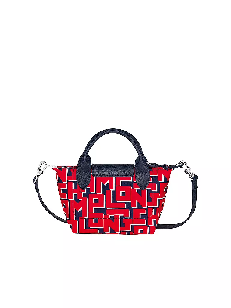 LONGCHAMP | Le Pliage Handtasche XS, Navy / Red | blau
