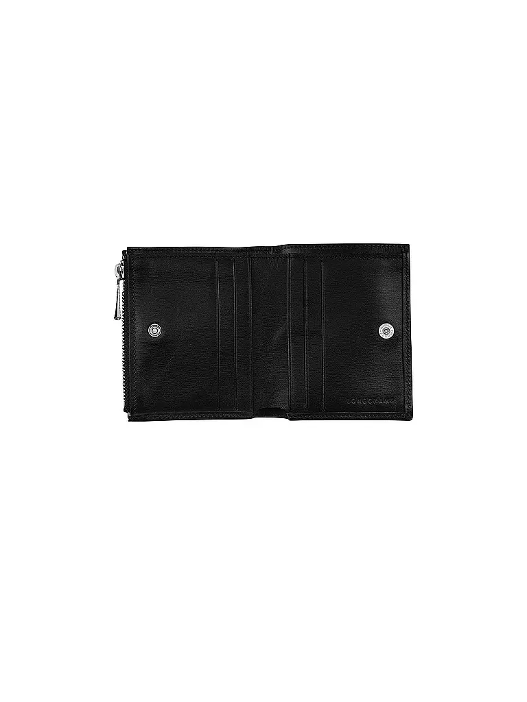 LONGCHAMP | Roseau Box Brieftasche im Kompaktformat, Black | schwarz