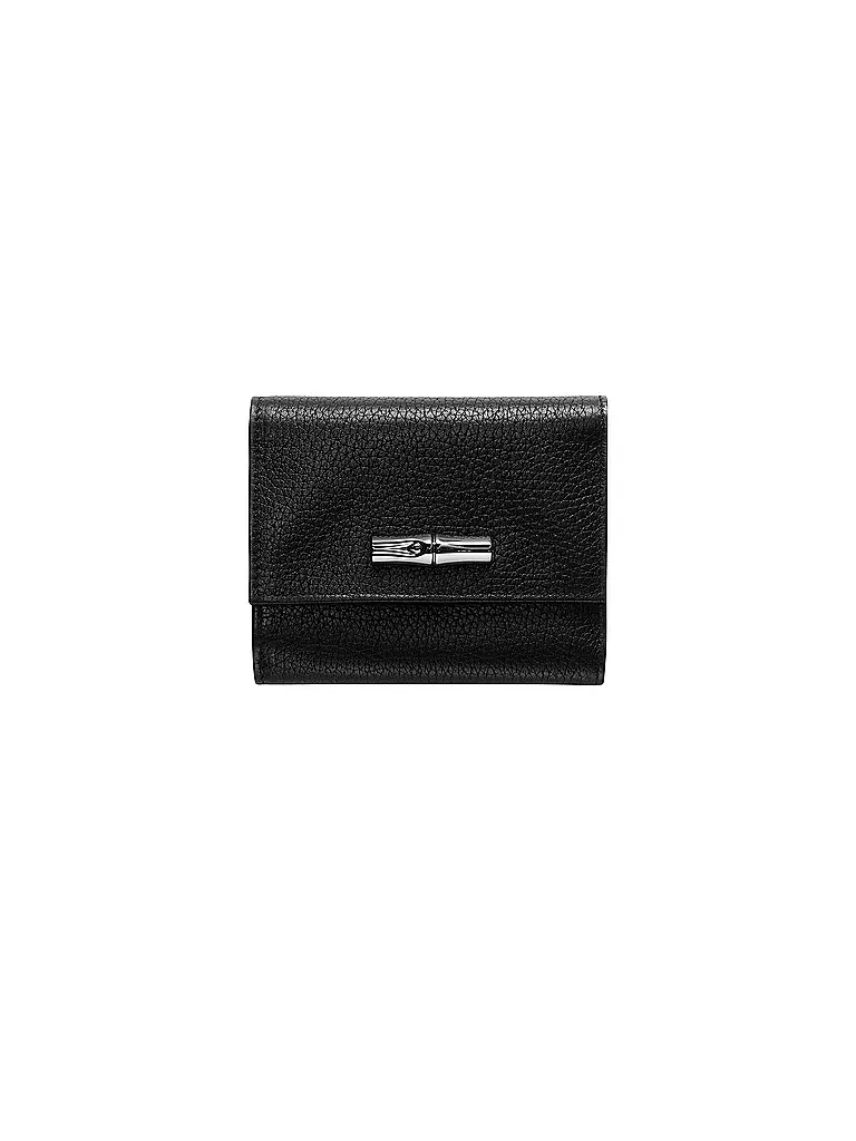 LONGCHAMP | Roseau Brieftasche im Kompaktformat, Black | schwarz