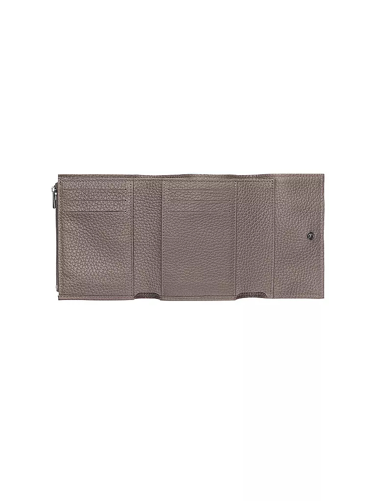 LONGCHAMP | Roseau Brieftasche im Kompaktformat, Black | grau