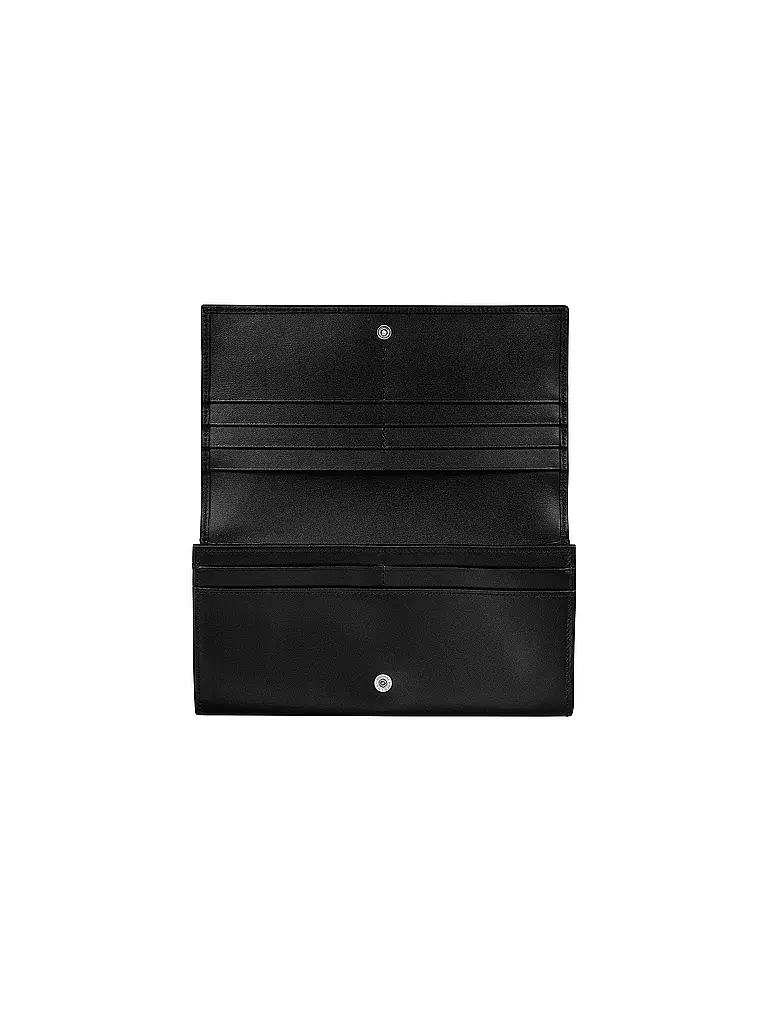 LONGCHAMP | Roseau Lange Geldbörse mit Überschlag, Black  | schwarz