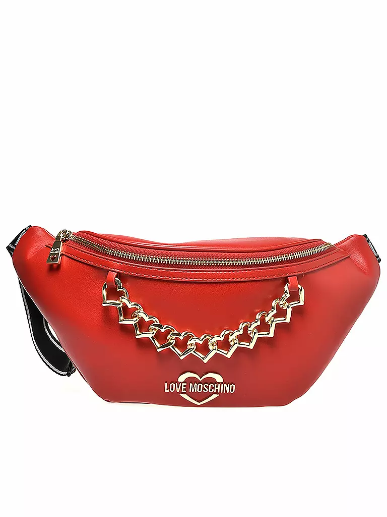 LOVE MOSCHINO | Gürteltasche "The new chain hearts" | rot